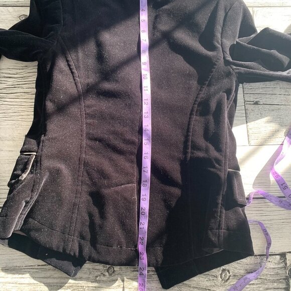 William Rast Black Velvet Fitted Structured Blazer Jacket - Picture 13 of 14